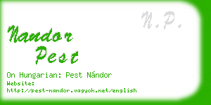 nandor pest business card